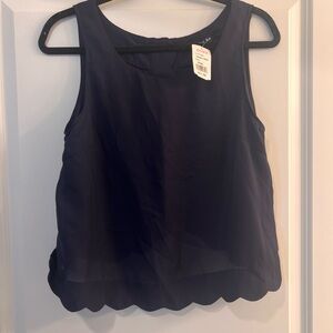 Navy Sleeveless Women's Top